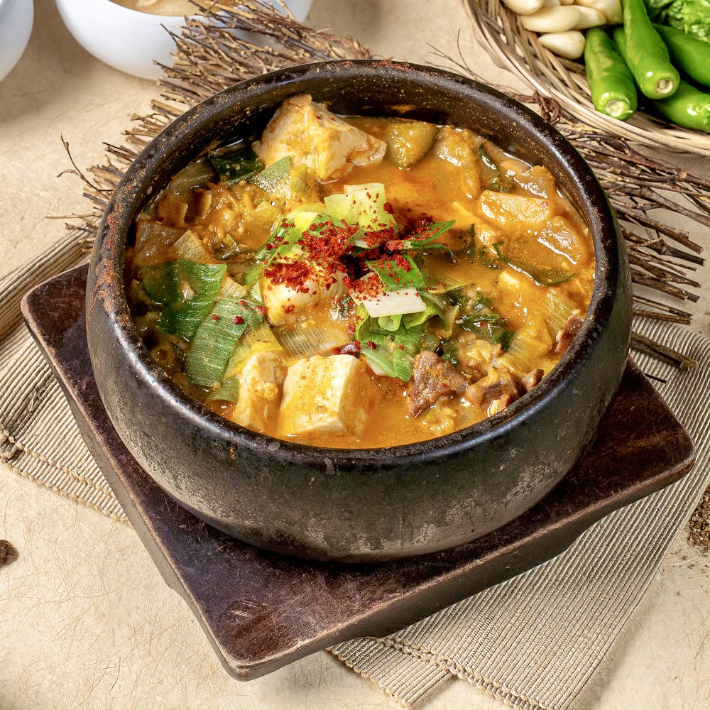 시골 된장찌개 Soybean Paste Stew — 산솔 신논현점 곁들임류 · Sansol Sinnonhyeon Korean BBQ menu (신논현 맛집 · 烤肉)