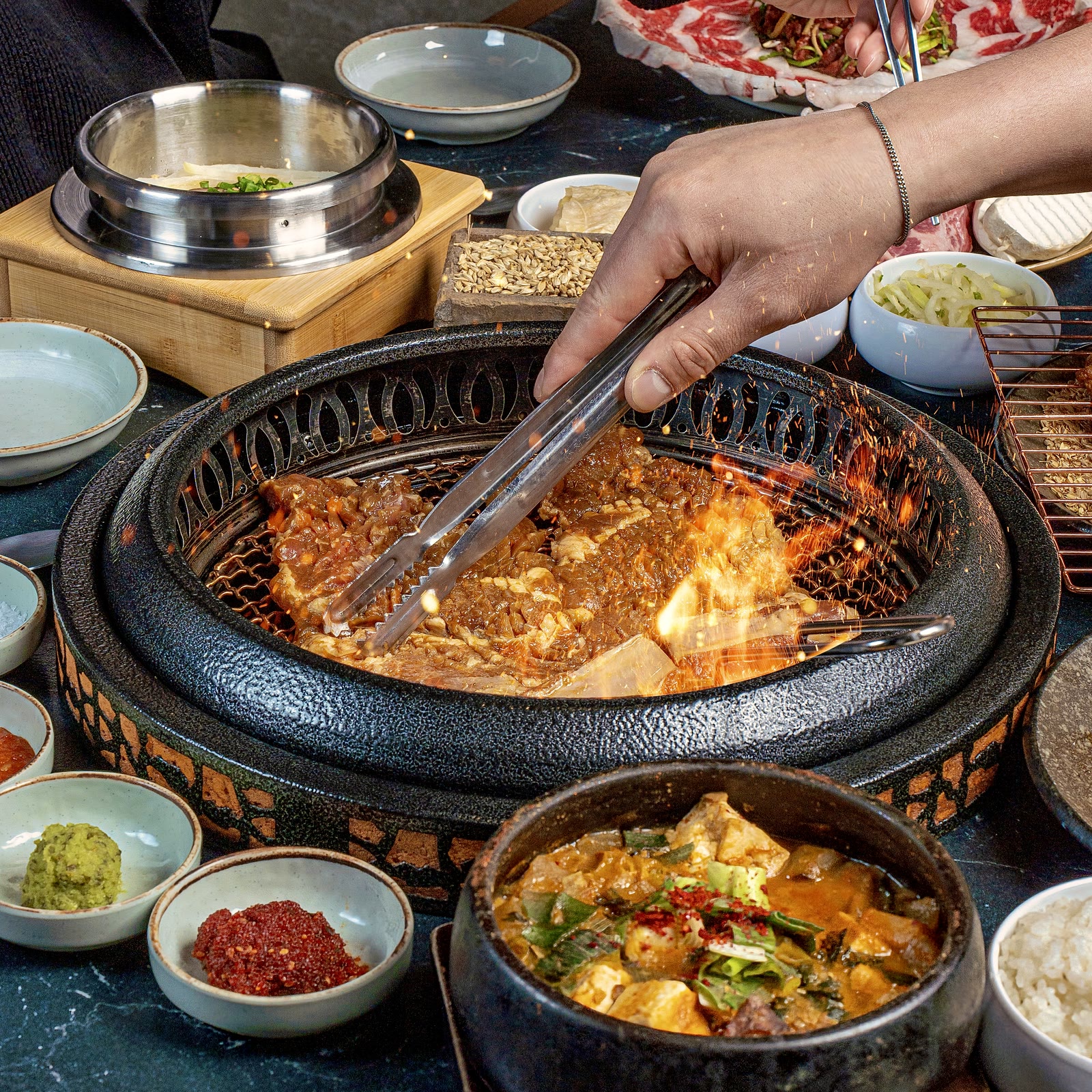 산솔 신논현점 숙성 돼지구이 4 — aged pork Korean BBQ (신논현 맛집 · 烤肉) at Sansol, Sinnonhyeon, Gangnam, Seoul