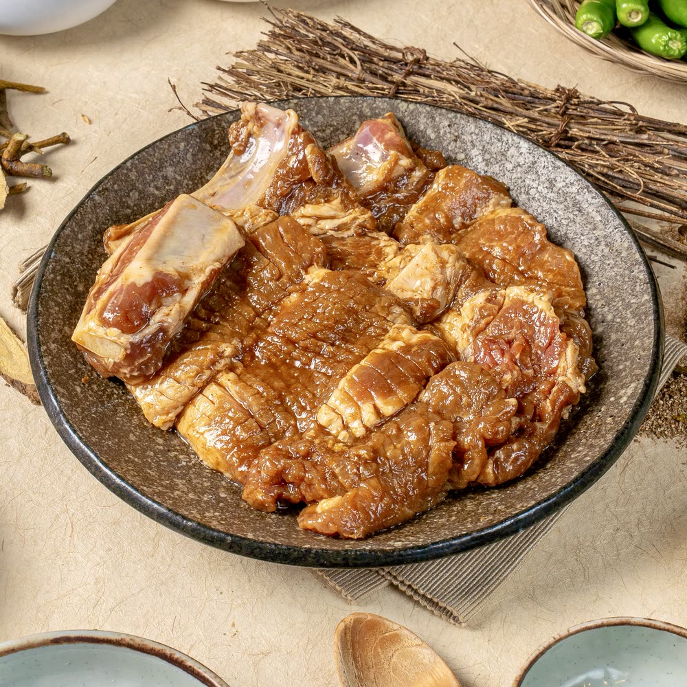 된장숙성 맥적갈비 Doenjang-Aged Maekjeok Pork Ribs — 산솔 신논현점 고기 (BBQ) · Sansol Sinnonhyeon Korean BBQ menu (신논현 맛집 · 烤肉)