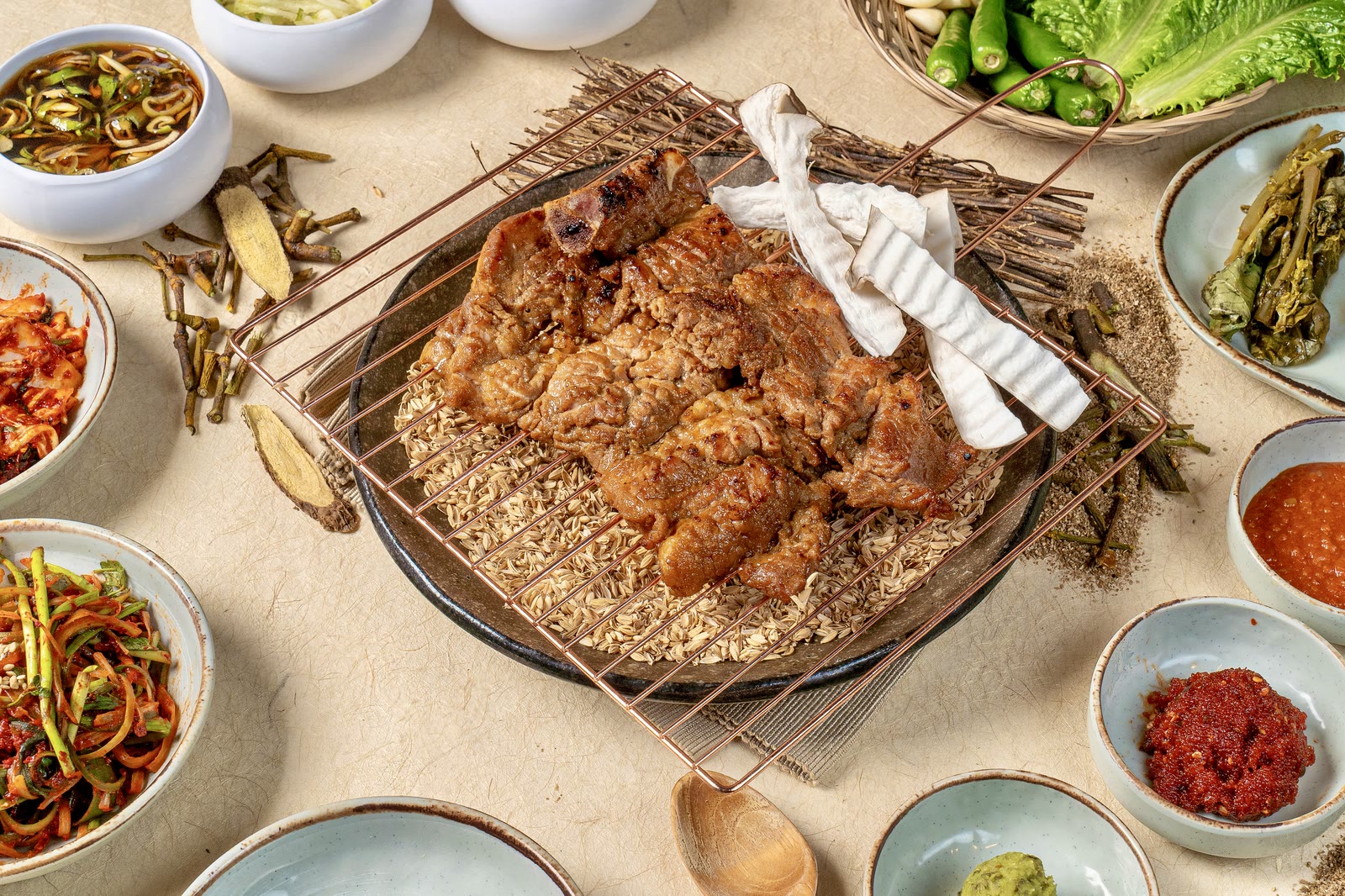 산솔 신논현점 숙성 돼지구이 5 — aged pork Korean BBQ (신논현 맛집 · 烤肉) at Sansol, Sinnonhyeon, Gangnam, Seoul