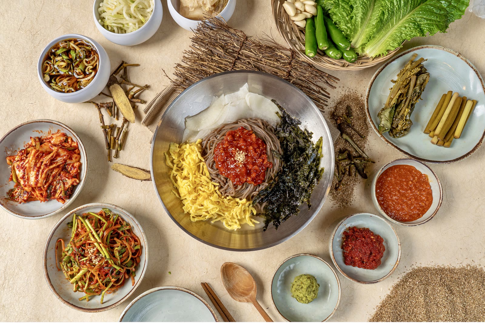 산솔 신논현점 — 강원의 산에서 온 곁들임. · Sansol Sinnonhyeon Korean BBQ story chapter 02 (신논현 맛집 · aged pork · 烤肉)