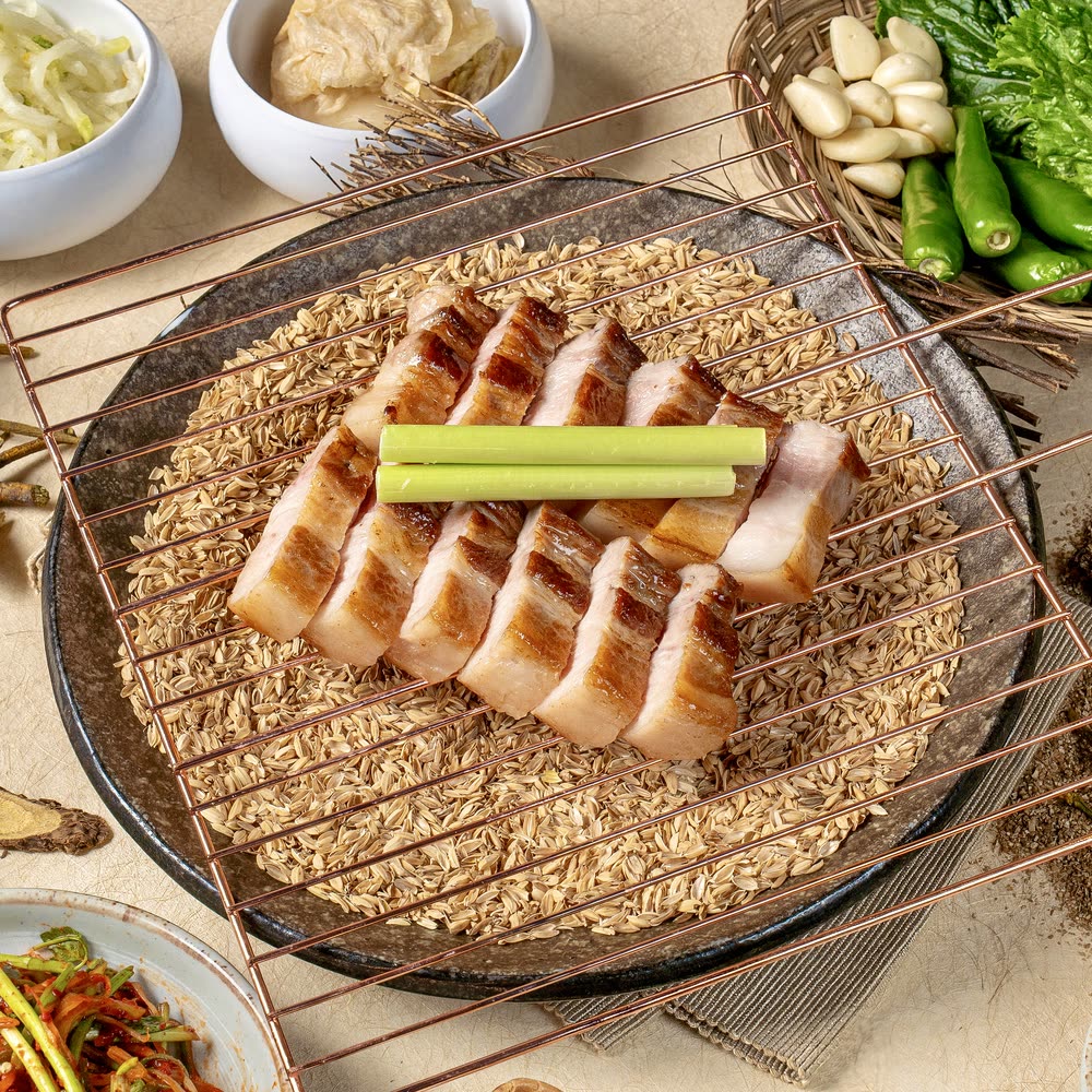 산솔 숙성 삼겹살 Sansol Aged Pork Belly — 산솔 신논현점 고기 (BBQ) · Sansol Sinnonhyeon Korean BBQ menu (신논현 맛집 · 烤肉)